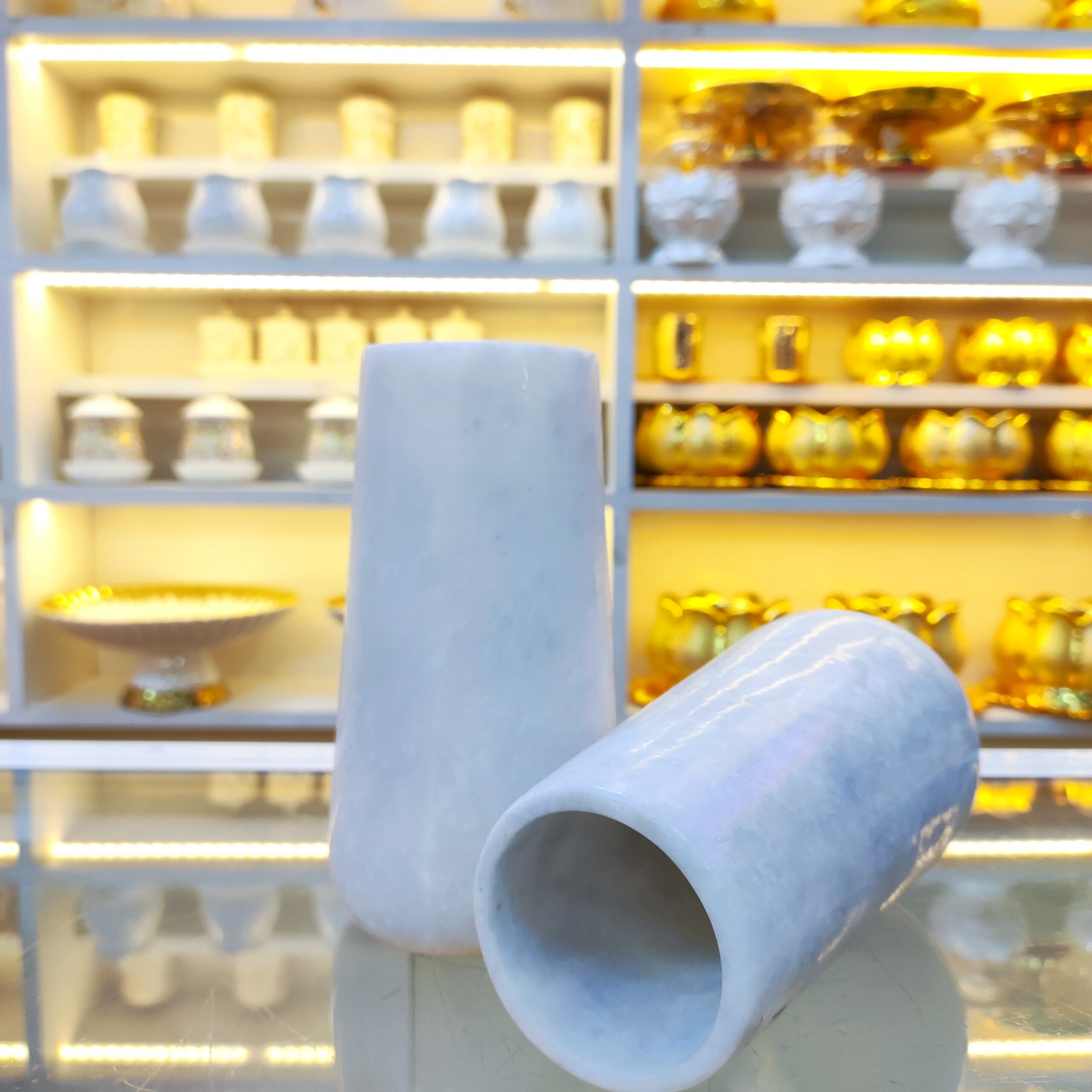 စကျင်ပန်းအိုး ပြောင်( 6")